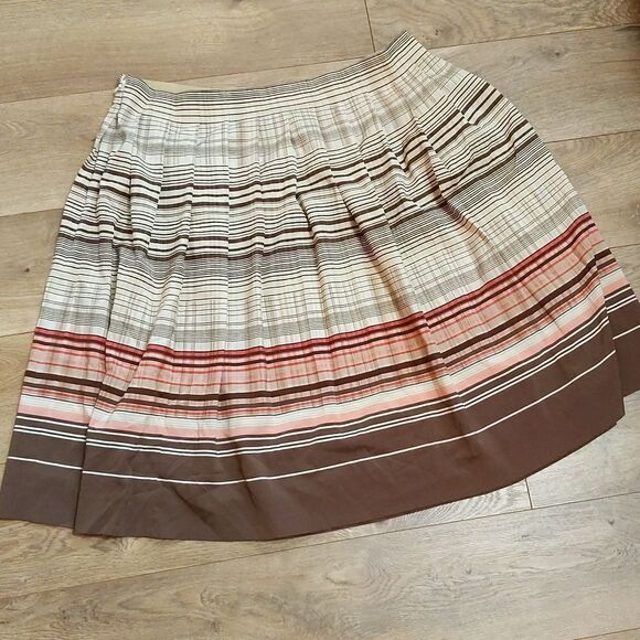 Vintage Robin Howe silk pleated skirt sz 12 - Picture 6 of 6